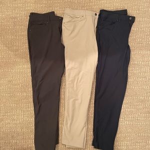 3 Pairs of Lululemon ABC Slim Pant 32”x32”